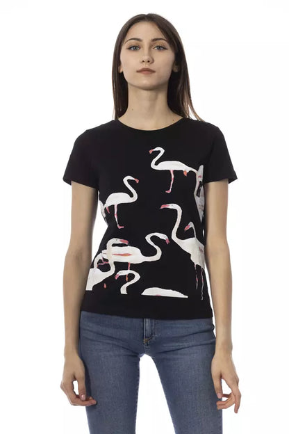 Trussardi Action Chic Black Short Sleeve Round Neck Tee by Trussardi Action