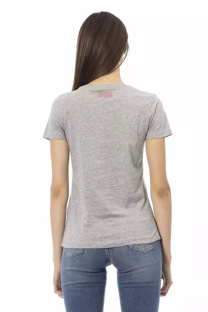 T-shirt Trussardi Action en coton gris pour femme