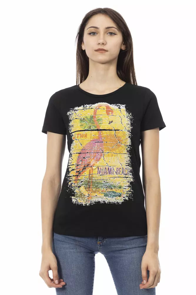T-shirt Trussardi Action en coton noir pour femme