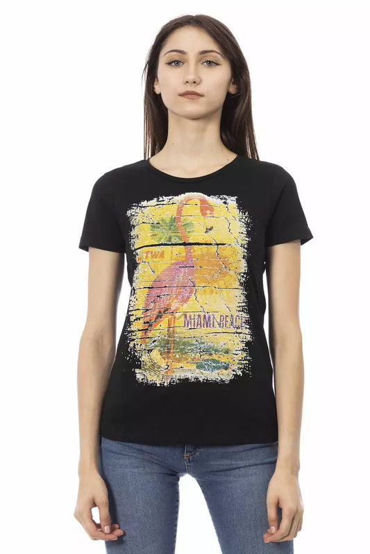 T-shirt Trussardi Action en coton noir pour femme