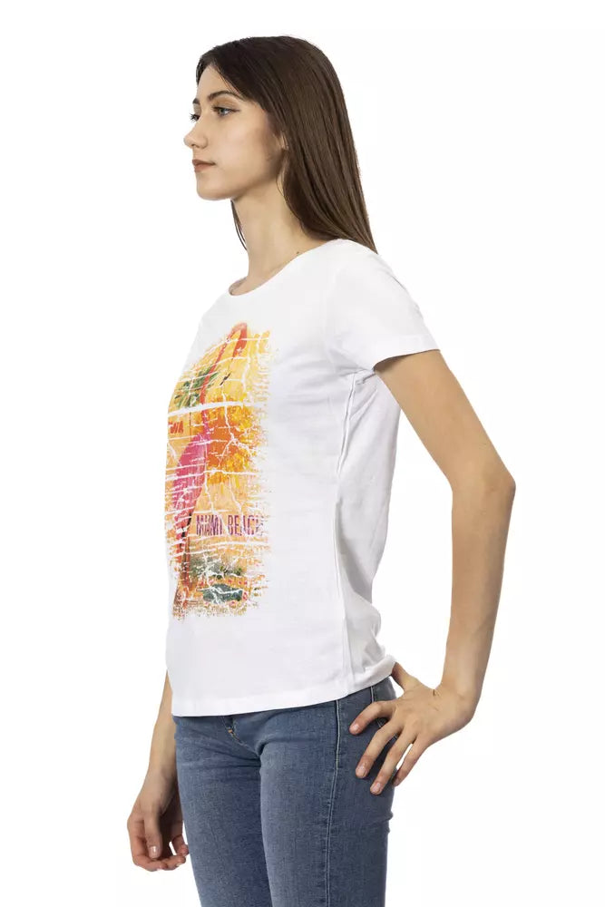 T-shirt Trussardi Action en coton blanc pour femme