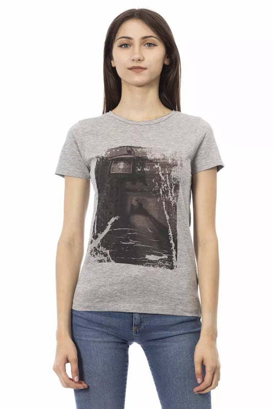 T-shirt Trussardi Action en coton gris pour femme