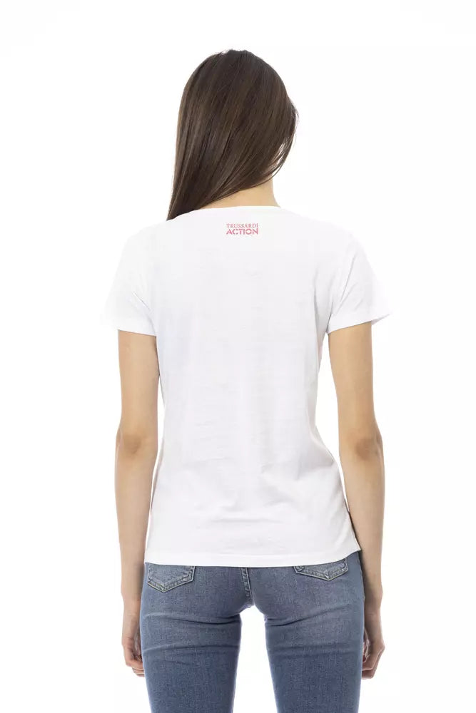 T-shirt Trussardi Action en coton blanc pour femme