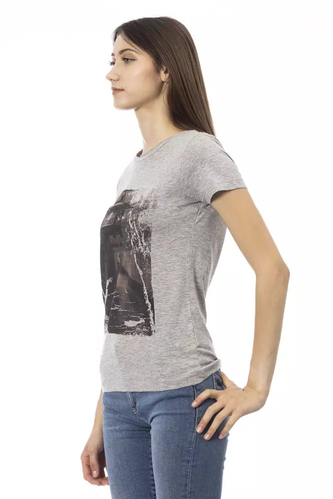 T-shirt Trussardi Action en coton gris pour femme