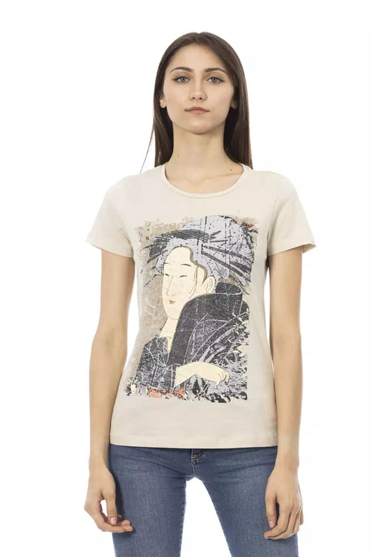 T-shirt Trussardi Action en coton beige pour femme