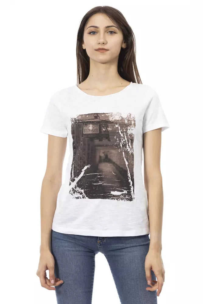 T-shirt Trussardi Action en coton blanc pour femme