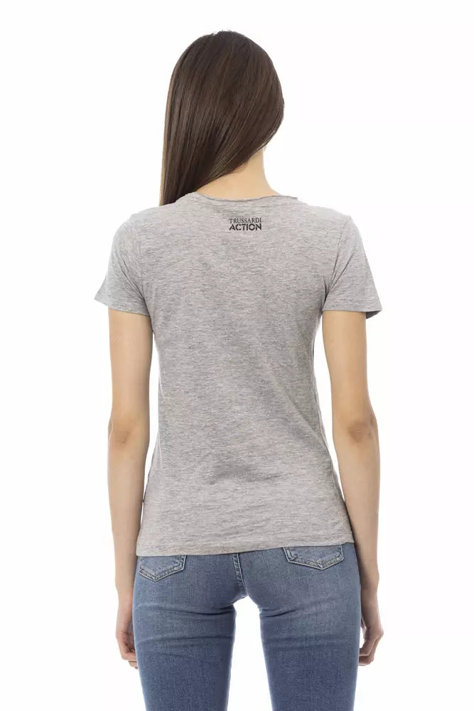 T-shirt Trussardi Action en coton gris pour femme