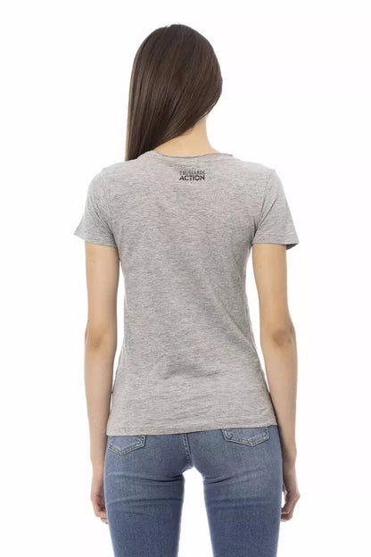 T-shirt Trussardi Action en coton gris pour femme