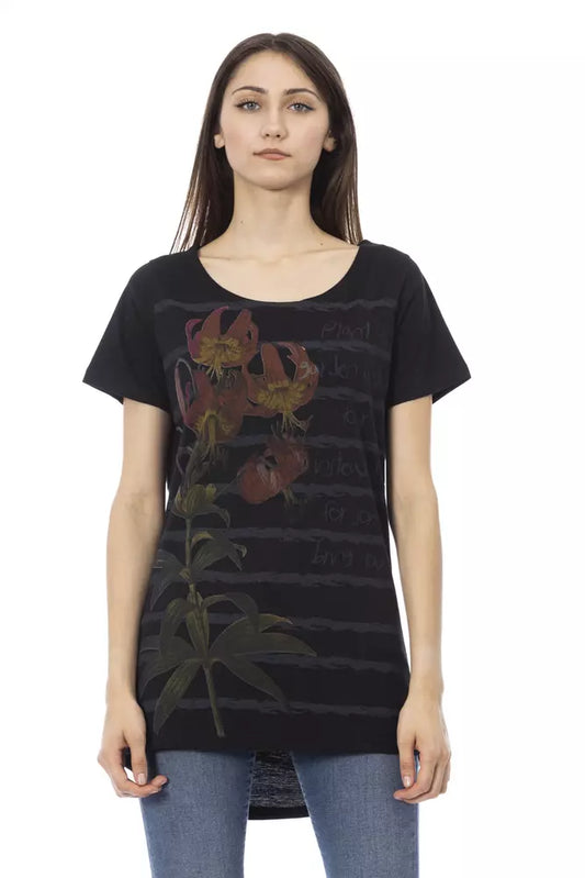 T-shirt Trussardi Action en coton noir pour femme