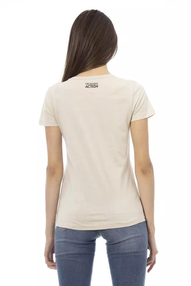 T-shirt Trussardi Action en coton beige pour femme