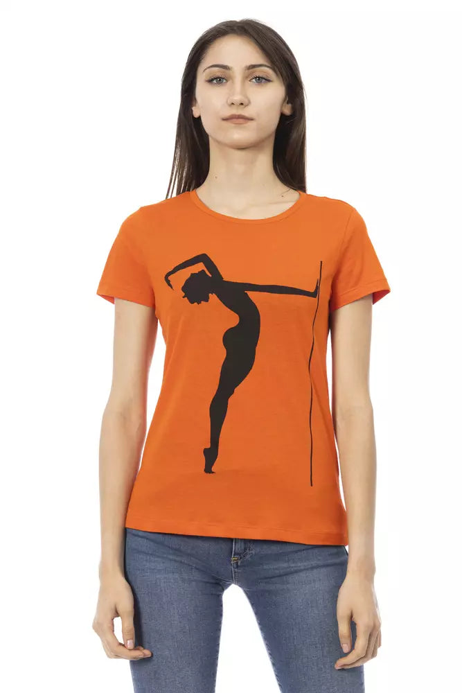 T-shirt Trussardi Action en coton orange pour femme