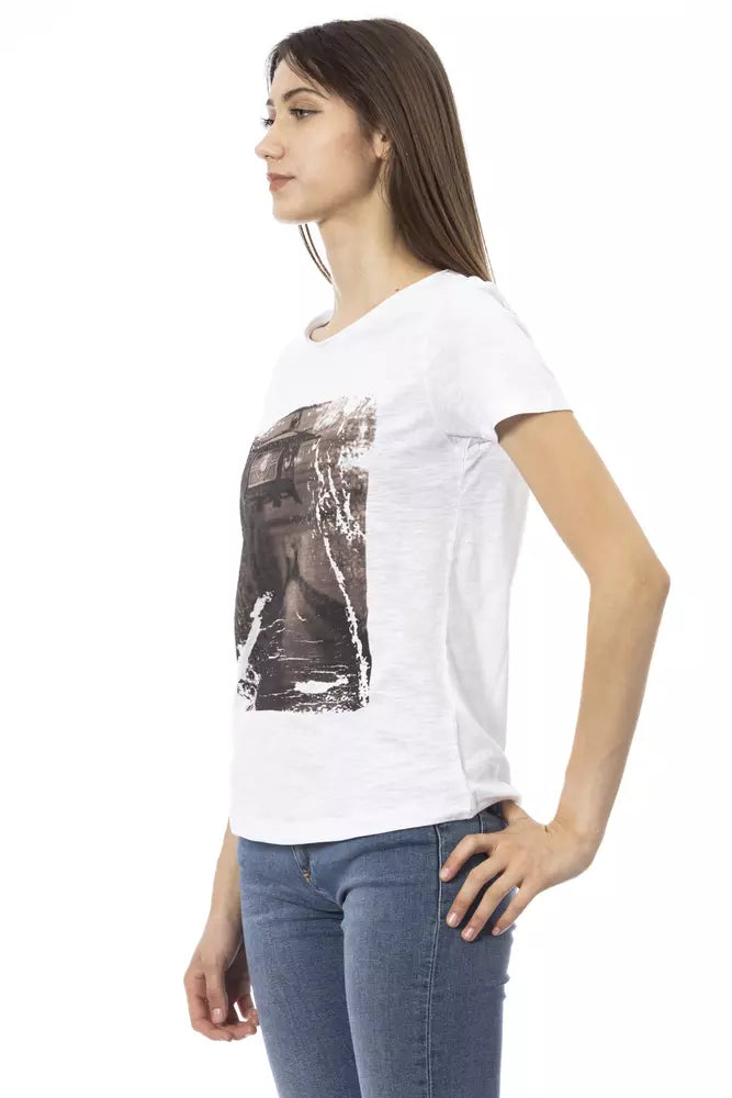 T-shirt Trussardi Action en coton blanc pour femme