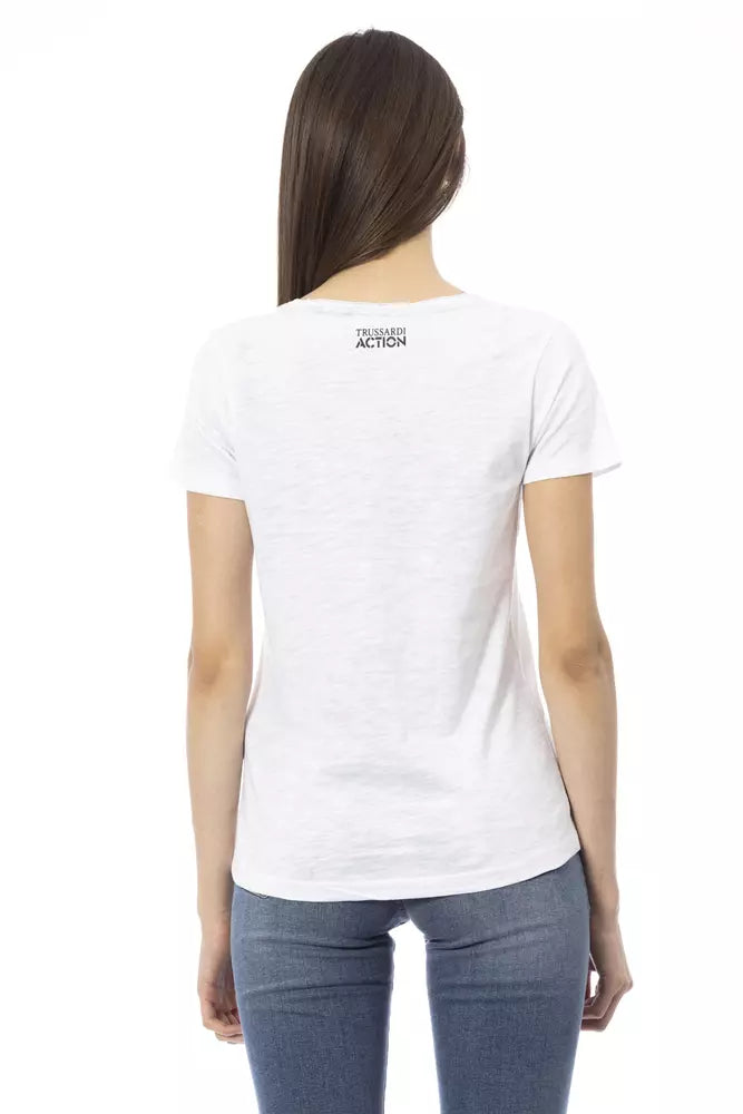 T-shirt Trussardi Action en coton blanc pour femme