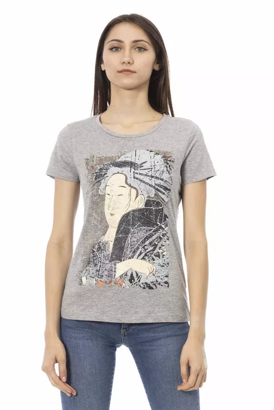 T-shirt Trussardi Action en coton gris pour femme