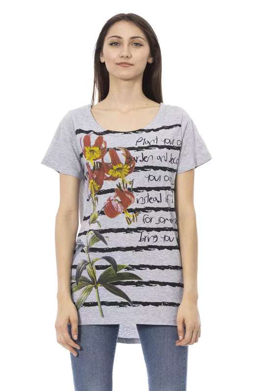 T-shirt Trussardi Action en coton gris pour femme