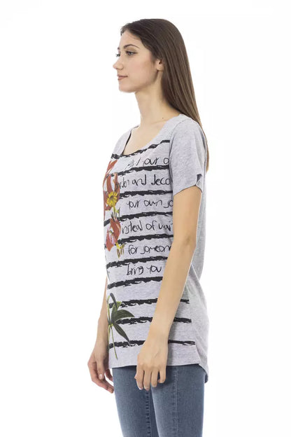 T-shirt Trussardi Action en coton gris pour femme