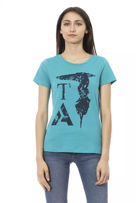 T-shirt Trussardi Action en coton bleu clair pour femme