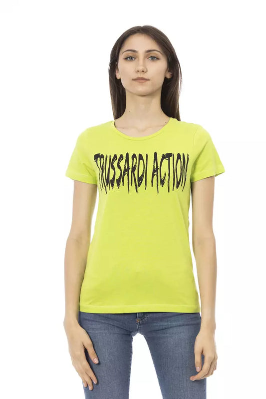 T-shirt Trussardi Action en coton vert pour femme