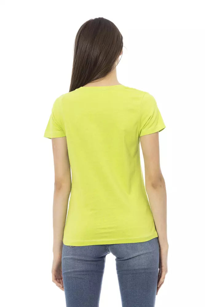 T-shirt Trussardi Action en coton vert pour femme