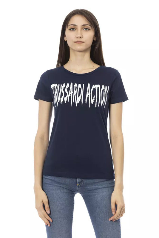 T-shirt Trussardi Action en coton bleu pour femme