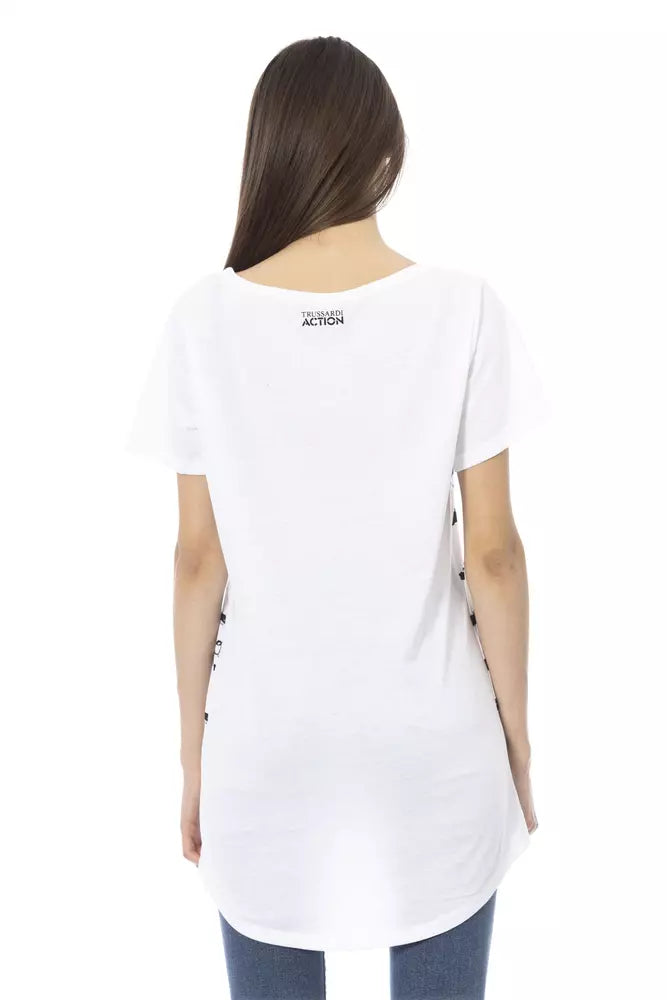 T-shirt Trussardi Action en coton blanc pour femme