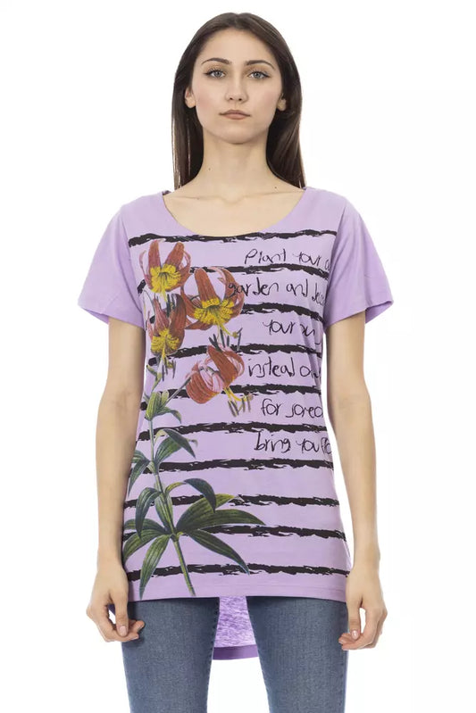 T-shirt Trussardi Action en coton violet pour femme