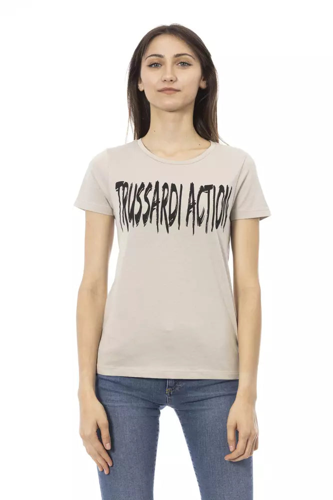 T-shirt Trussardi Action en coton beige pour femme