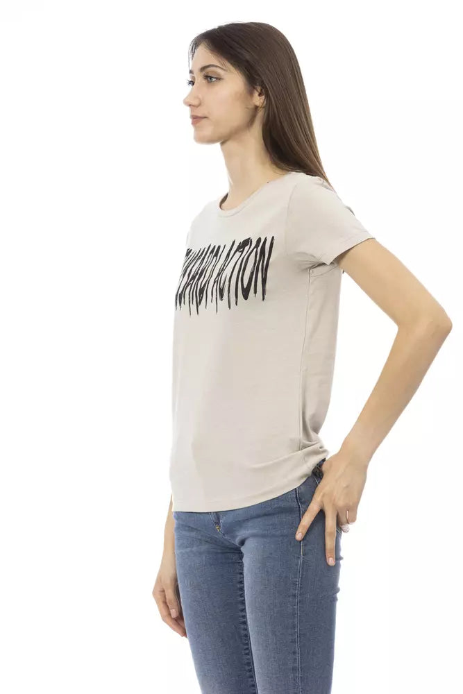 T-shirt Trussardi Action en coton beige pour femme