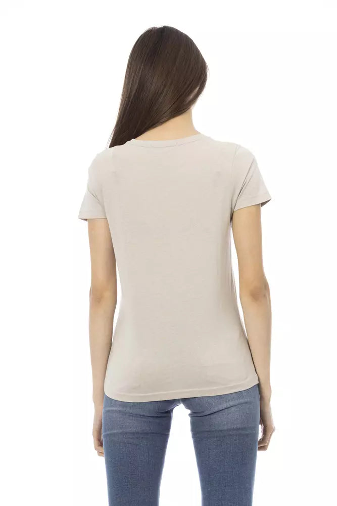 T-shirt Trussardi Action en coton beige pour femme