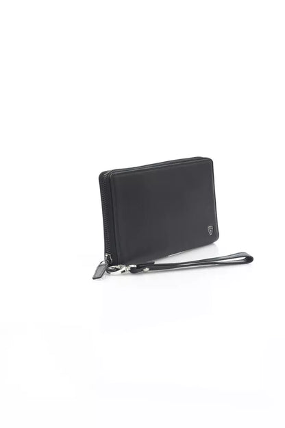 Portefeuille homme en cuir de veau noir Automobili Lamborghini