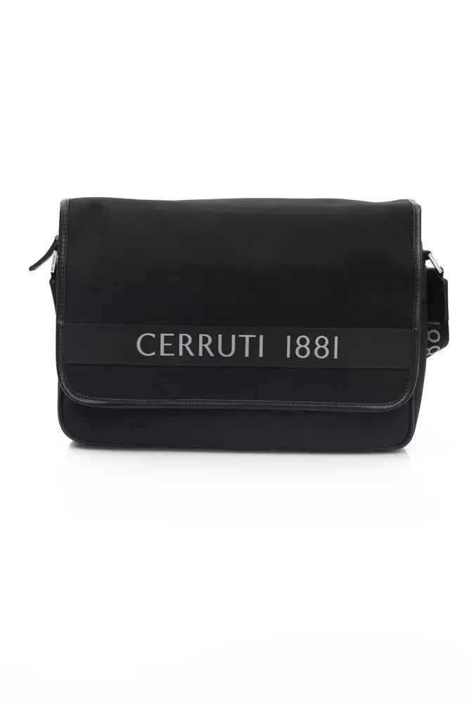 Sac messager Cerruti 1881 en nylon noir pour homme