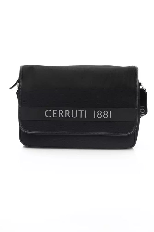Sac messager Cerruti 1881 en nylon noir pour homme