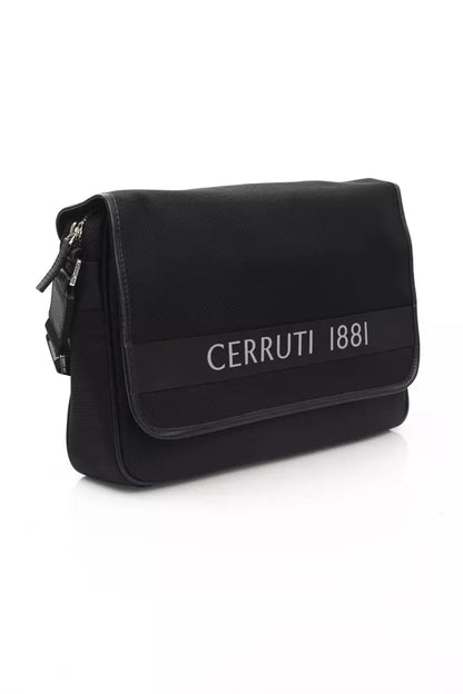 Sac messager Cerruti 1881 en nylon noir pour homme