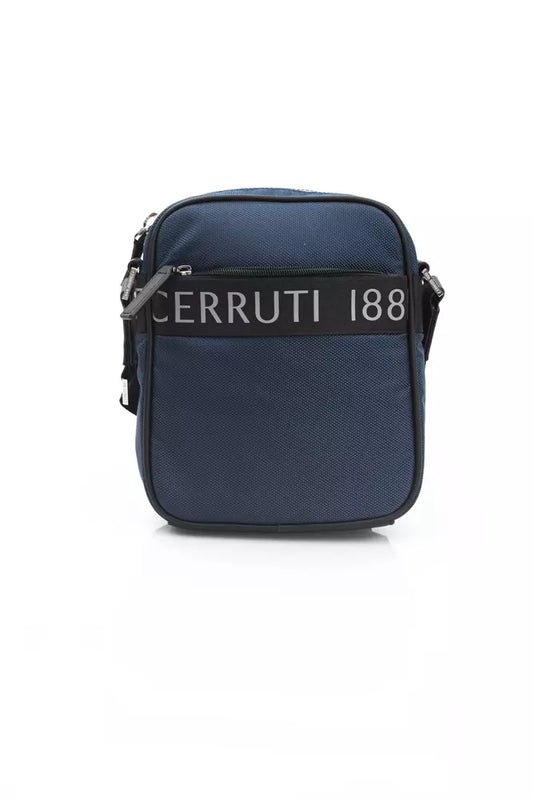 Cerruti 1881 Sac messager en cuir bleu pour homme