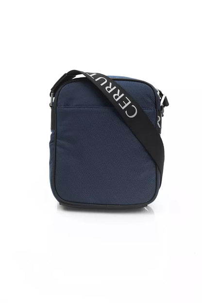 Cerruti 1881 Sac messager en cuir bleu pour homme