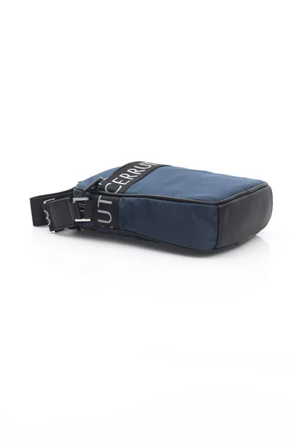 Cerruti 1881 Sac messager en cuir bleu pour homme