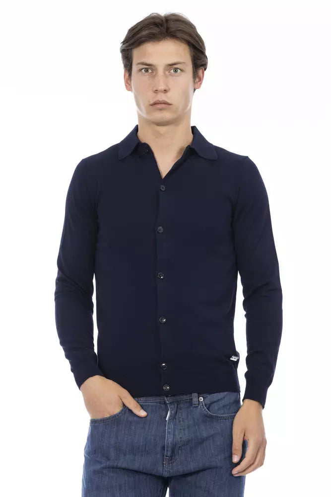 Baldinini Trend Blue Cotton Men Shirt by Baldinini Trend