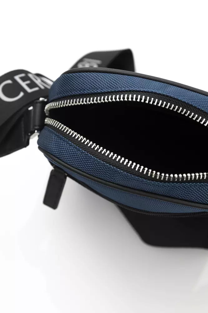 Cerruti 1881 Sac messager en cuir bleu pour homme