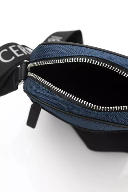 Cerruti 1881 Sac messager en cuir bleu pour homme