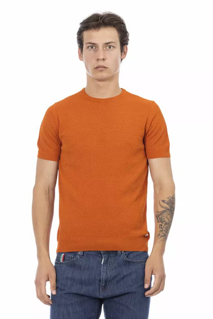 Baldinini Trend Orange Cotton Men Sweater by Baldinini Trend