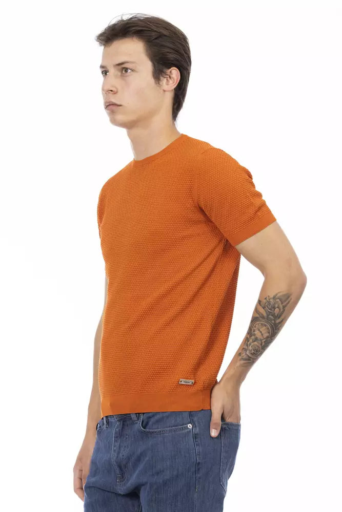 Baldinini Trend Orange Cotton Men Sweater by Baldinini Trend