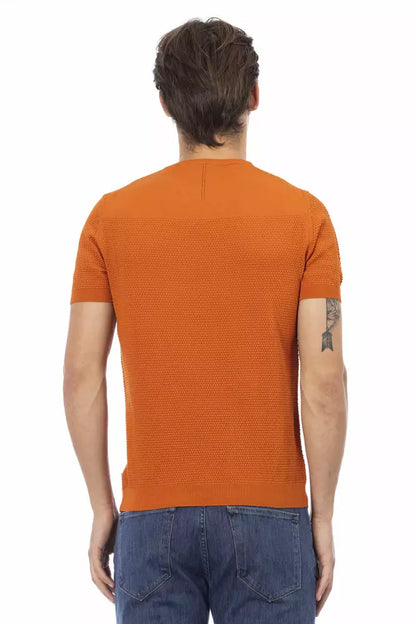 Baldinini Trend Orange Cotton Men Sweater by Baldinini Trend
