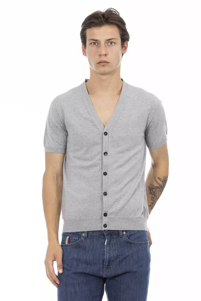 Baldinini Trend Gray Cotton Men's Sweater by Baldinini Trend