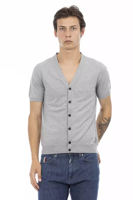 Baldinini Trend Gray Cotton Men's Sweater by Baldinini Trend