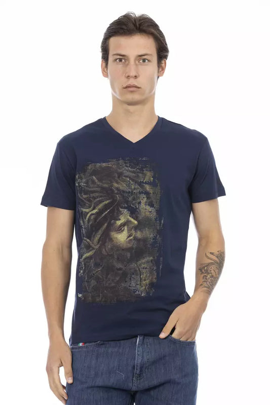 T-shirt Trussardi Action en coton bleu pour homme