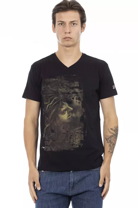 T-shirt Trussardi Action en coton noir pour homme