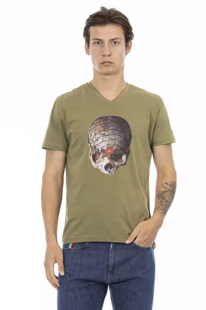 T-shirt Trussardi Action en coton vert pour homme