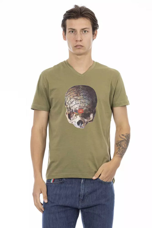 T-shirt Trussardi Action en coton vert pour homme