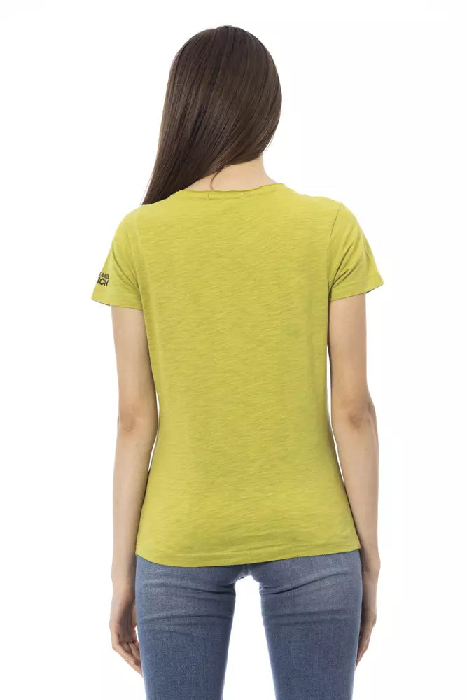 T-shirt Trussardi Action en coton vert pour femme
