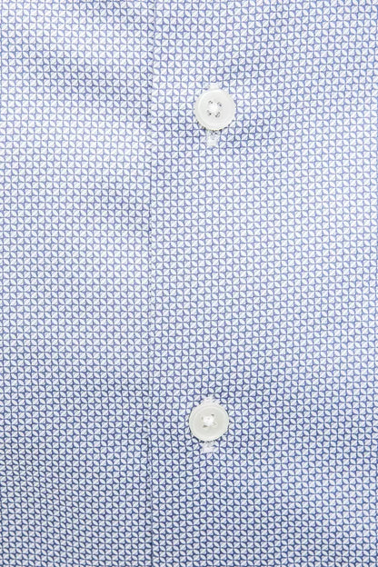 Robert Friedman Light Blue Cotton Men Shirt by Robert Friedman